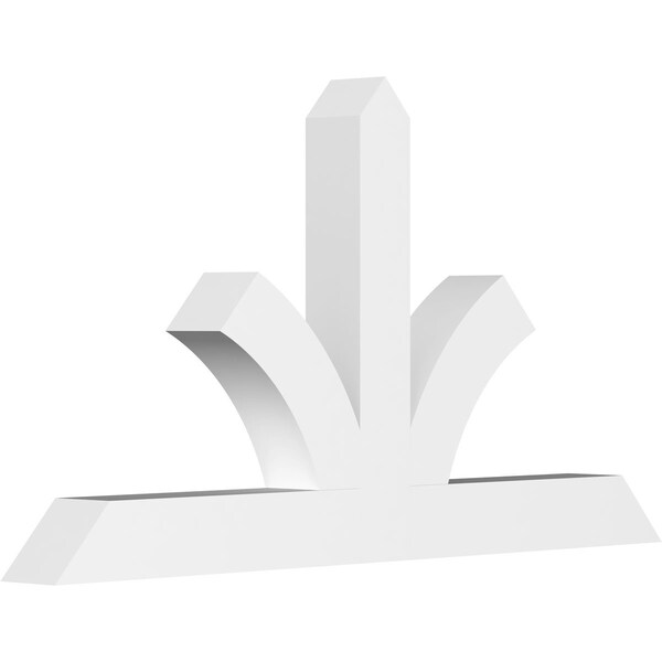 Ekena Millwork Richland Architectural Grade PVC Gable Bracket, 72"W x 39"H x 6"D x 6"F, 13/12 Pitch GBP072X39X0606RIC00 - main